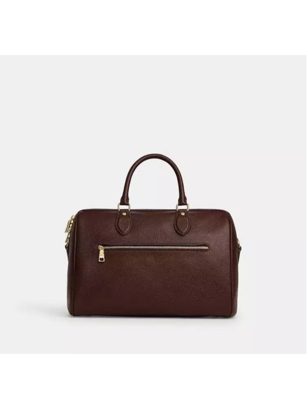 NEW Coach Large Rowan Satchel in Maple Pebble Leather with Gold Hardware NWT - Picture 3 of 11